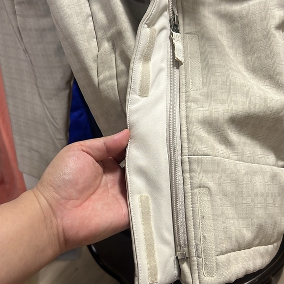 AVIA Windbreaker Jacket White Hood Zipper Warm Winter Jacket size Large - Picture 10 of 11